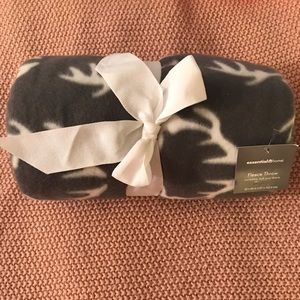 Gray Antler Fleece Blanket